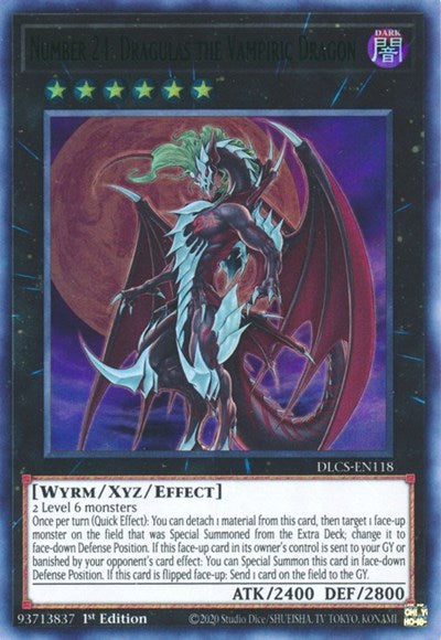 Number 24: Dragulas the Vampiric Dragon (Ultra Rare) (Green) [DLCS-EN118-UR-G]
