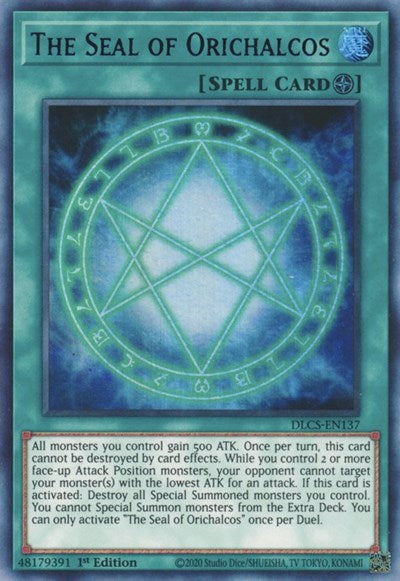 The Seal of Orichalcos (Ultra Rare) (Purple) [DLCS-EN137-UR-P]