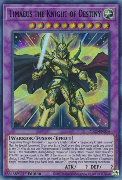 Timaeus the Knight of Destiny (Ultra Rare) (Purple) [DLCS-EN054-UR-P]