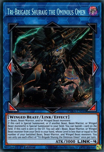Tri-Brigade Shuraig the Ominous Omen (Secret Rare) [PHRA-EN048-SeR]