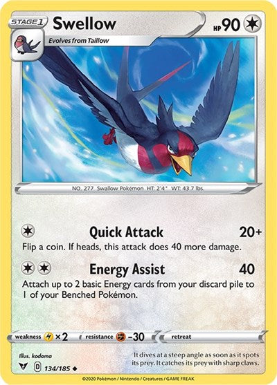 Swellow - 134/185 (Uncommon) [VIV-134-U]