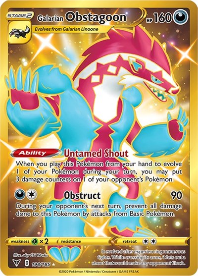 Galarian Obstagoon - 198/185 (Secret Rare) [VIV-198-SR]
