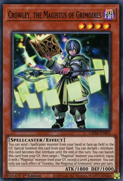 Crowley, the Magistus of Grimoires (Super Rare) [GEIM-EN001-SuR]