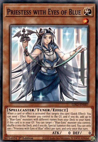 Priestess with Eyes of Blue (Common) [LDS2-EN007-C]