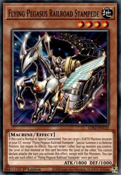 Flying Pegasus Railroad Stampede (Common) [LDS2-EN122-C]