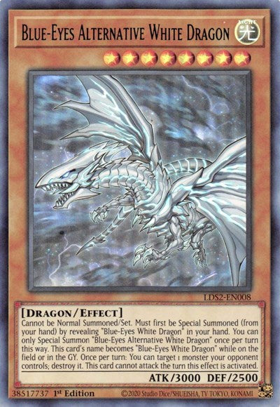 Blue-Eyes Alternative White Dragon (Ultra Rare) (Green) [LDS2-EN008-UR-G]