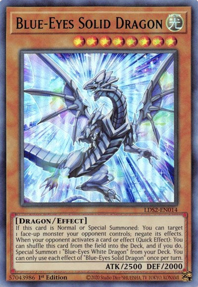 Blue-Eyes Solid Dragon (Ultra Rare) (Green) [LDS2-EN014-UR-G]