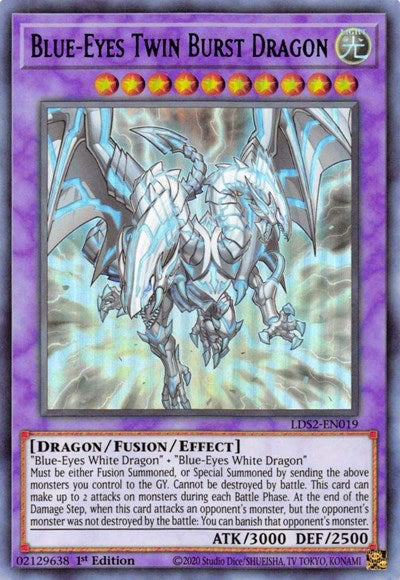 Blue-Eyes Twin Burst Dragon (Ultra Rare) (Green) [LDS2-EN019-UR-G]