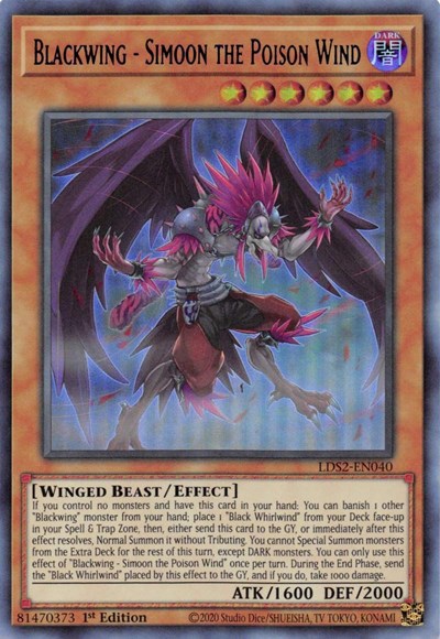 Blackwing - Simoon the Poison Wind (Ultra Rare) (Blue) [LDS2-EN040-UR-B]