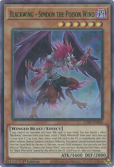 Blackwing - Simoon the Poison Wind (Ultra Rare) (Green) [LDS2-EN040-UR-G]