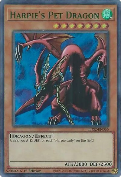 Harpie's Pet Dragon (Ultra Rare) (Green) [LDS2-EN066-UR-G]
