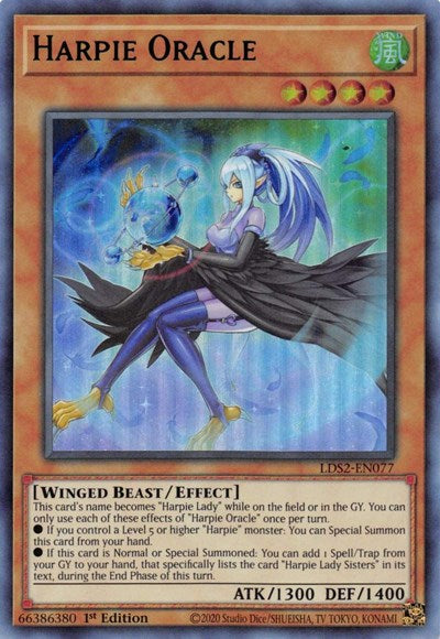 Harpie Oracle (Ultra Rare) (Green) [LDS2-EN077-UR-G]