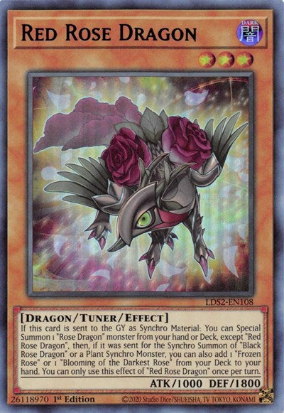 Red Rose Dragon (Ultra Rare) (Blue) [LDS2-EN108-UR-B]