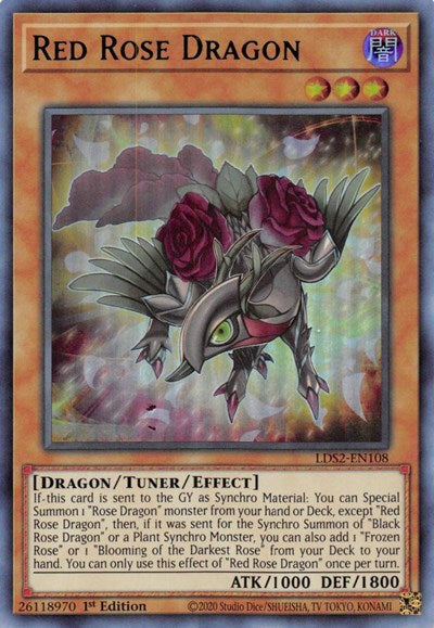 Red Rose Dragon (Ultra Rare) (Green) [LDS2-EN108-UR-G]