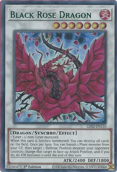Black Rose Dragon (Ultra Rare) (Green) [LDS2-EN110-UR-G]