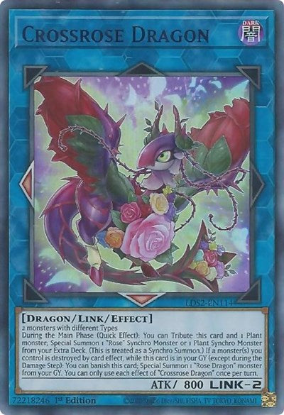 Crossrose Dragon (Ultra Rare) (Purple) [LDS2-EN114-UR-P]