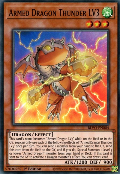 Armed Dragon Thunder LV3 (Super Rare) [BLVO-EN004-SuR]