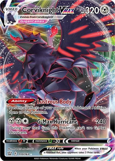 Corviknight VMAX - 110/163 (Ultra Rare) [BST-110-UR]