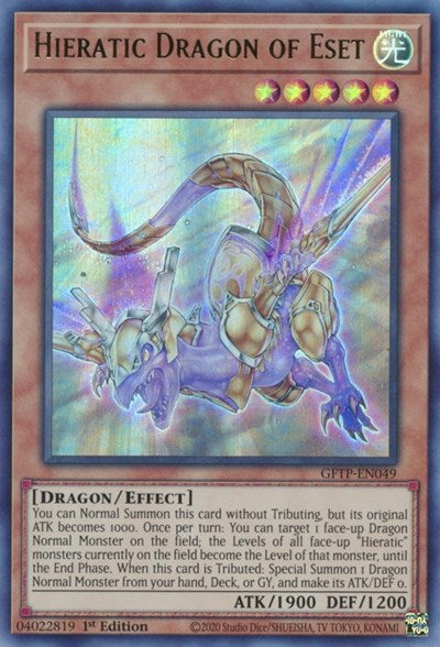 Hieratic Dragon of Eset (Ultra Rare) [GFTP-EN049-UR]