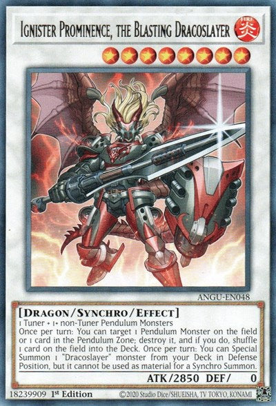 Ignister Prominence, the Blasting Dracoslayer (Rare) [ANGU-EN048-R]