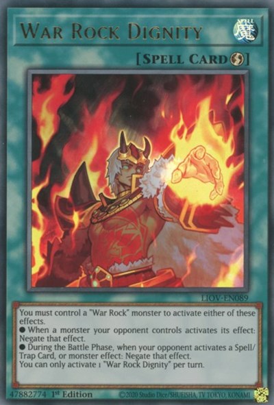 War Rock Dignity (Ultra Rare) [LIOV-EN089-UR]