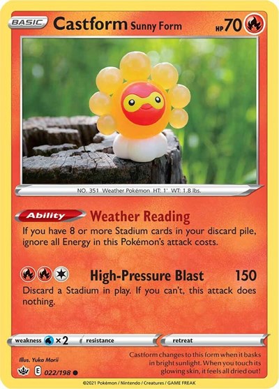 Castform Sunny Form - 022/198 (Common) [CRE-022-C]