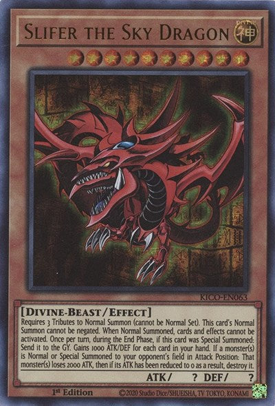 Slifer the Sky Dragon (Ultra Pharaoh’s Rare) [KICO-EN063-UPR]