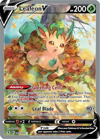 Leafeon V - 167/203 (Ultra Rare) [EVS-167-UR]