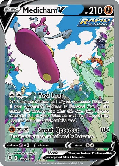 Medicham V - 186/203 (Ultra Rare) [EVS-186-UR]