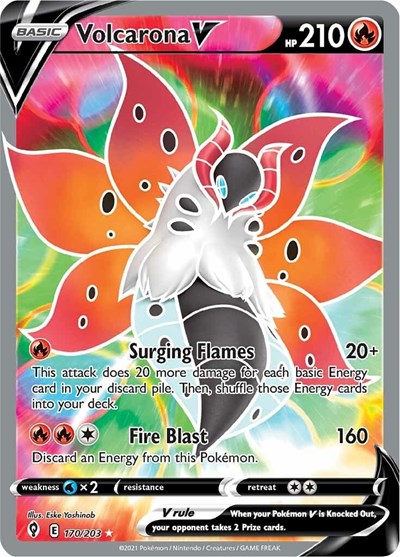 Volcarona V - 170/203 (Ultra Rare) [EVS-170-UR]