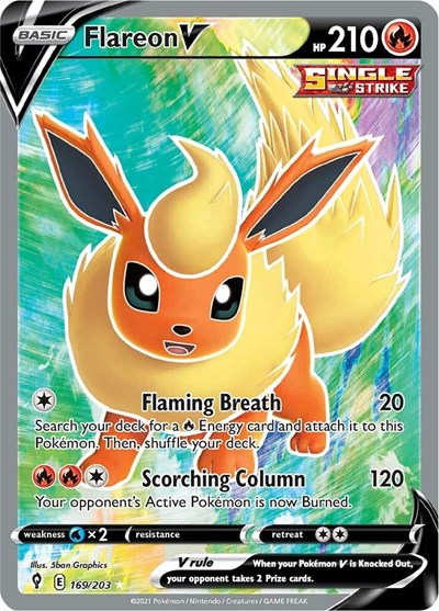Flareon V - 169/203 (Ultra Rare) [EVS-169-UR]