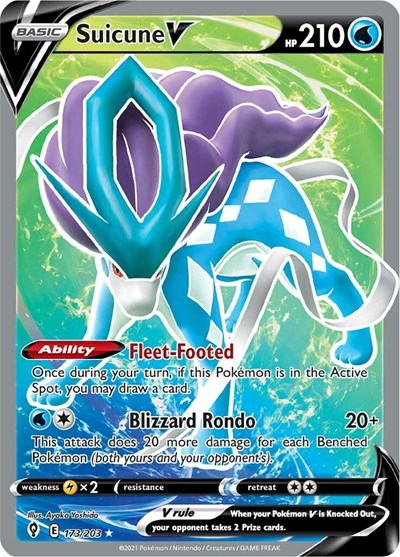 Suicune V - 173/203 (Ultra Rare) [EVS-173-UR]
