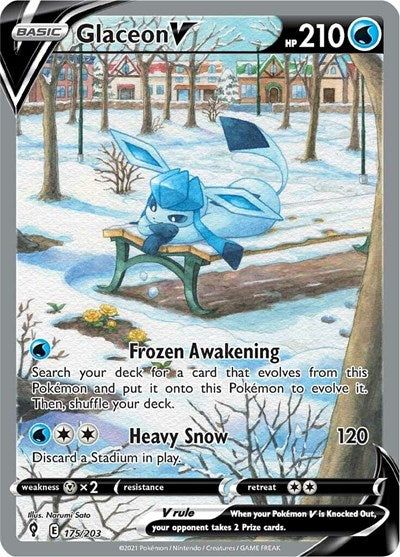 Glaceon V - 175/203 (Ultra Rare) [EVS-175-UR]