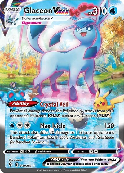 Glaceon VMAX - 209/203 (Secret Rare) [EVS-209-SR]