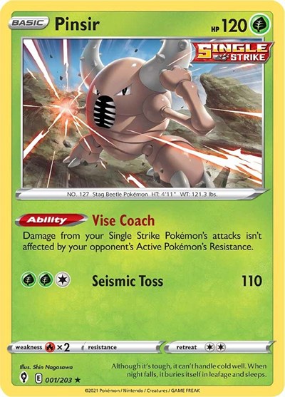 Pinsir - 001/203 (Rare) [EVS-001-R]
