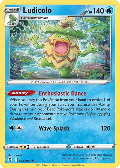 Ludicolo - 034/203 (Holo Rare) [EVS-034-HR]