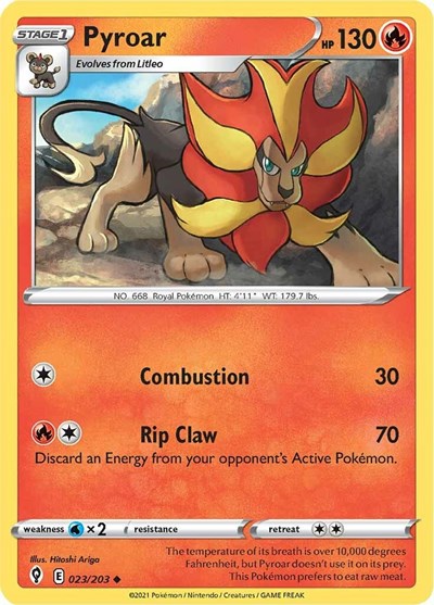 Pyroar - 023/203 (Uncommon) [EVS-023-U]