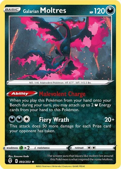 Galarian Moltres - 093/203 (Holo Rare) [EVS-093-HR]