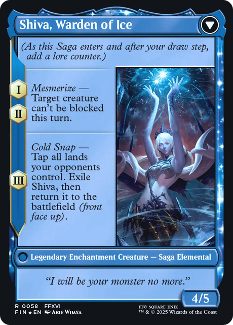 Jill, Shiva's Dominant // Shiva, Warden of Ice - Prerelease Promo [PFIN-58s]
