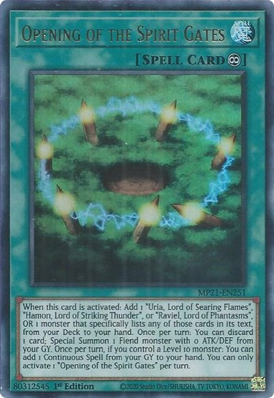 Opening of the Spirit Gates (Ultra Rare) [MP21-EN251-UR]