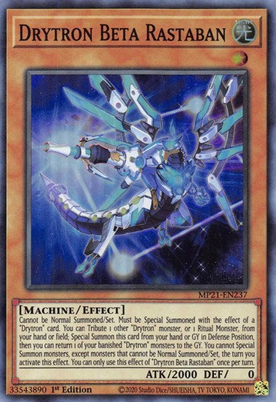 Drytron Beta Rastaban (Super Rare) [MP21-EN237-SuR]