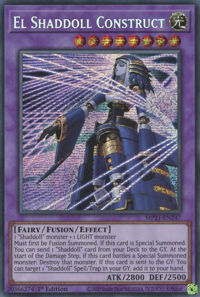 El Shaddoll Construct (Prismatic Secret Rare) [MP21-EN247-PrSR]