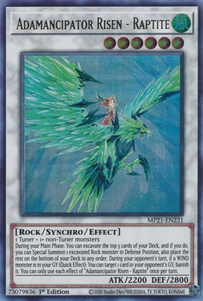 Adamancipator Risen - Raptite (Ultra Rare) [MP21-EN231-UR]