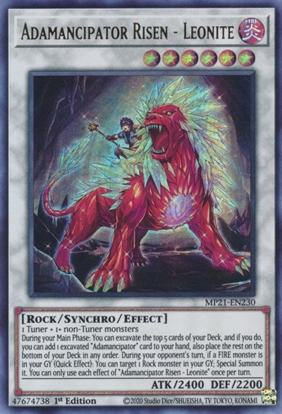 Adamancipator Risen - Leonite (Ultra Rare) [MP21-EN230-UR]