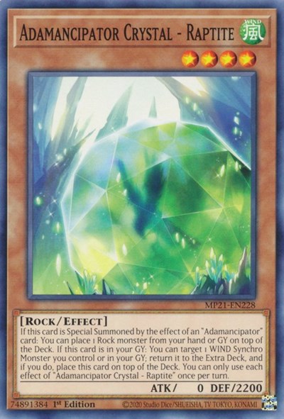 Adamancipator Crystal - Raptite (Common) [MP21-EN228-C]