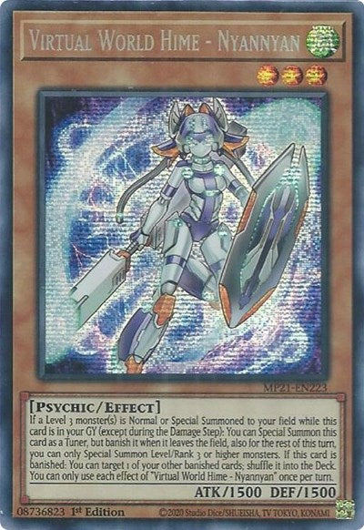 Virtual World Hime - Nyannyan (Prismatic Secret Rare) [MP21-EN223-PrSR]