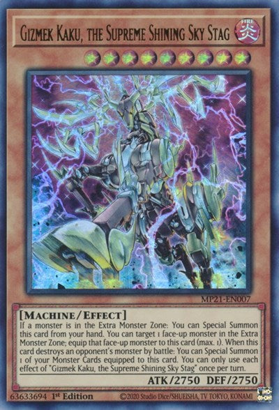 Gizmek Kaku, the Supreme Shining Sky Stag (Ultra Rare) [MP21-EN007-UR]