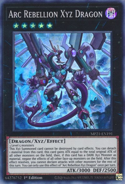 Arc Rebellion Xyz Dragon (Super Rare) [MP21-EN191-SuR]