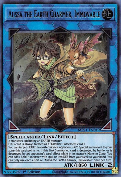 Aussa the Earth Charmer, Immovable (Ultra Rare) [MP21-EN019-UR]