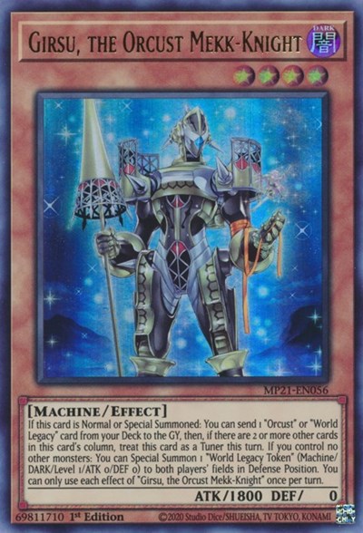 Girsu, the Orcust Mekk-Knight (Ultra Rare) [MP21-EN056-UR]